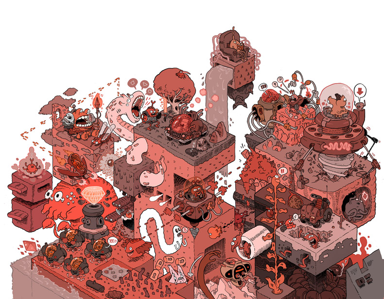 790x614 Nick Edwards Empty Kingdom - Isometric Painting