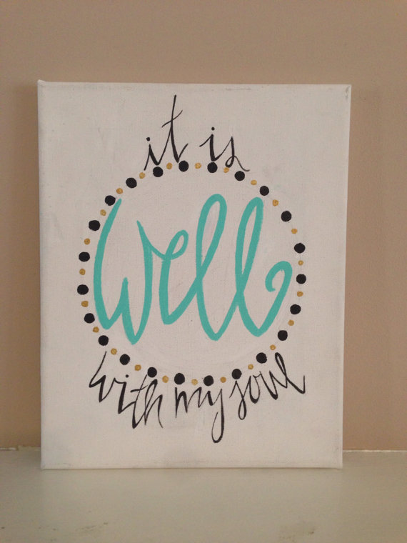 570x760 It Is Well With My Soul Hymn Lyric Canvas Painting - It Is Well With My Soul Canvas Painting