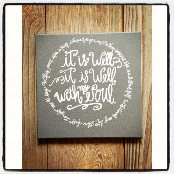 570x570 It Is Well With My Soul 12x12 Canvas Diy! Canvases - It Is Well With My Soul Painting