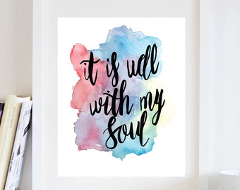340x270 I Saw The Void In Your Soul Print Embroidery A4 Print - It Is Well With My Soul Painting