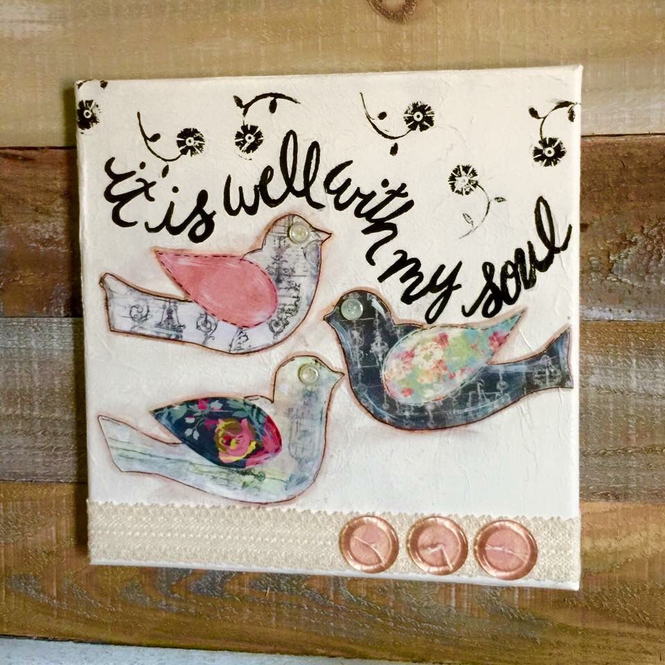 960x960 It Is Well With My Soul, Hello Sparrow Studio Mixed Media Art - It Is Well With My Soul Painting
