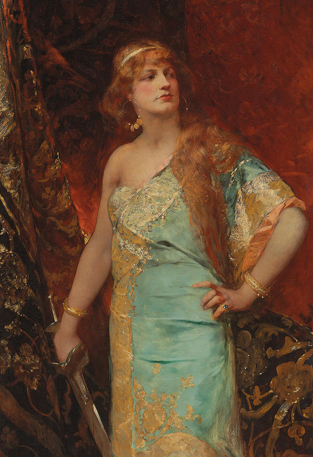 617x900 Judith Painting By Jean Joseph Benjamin Constant - It Judith Painting