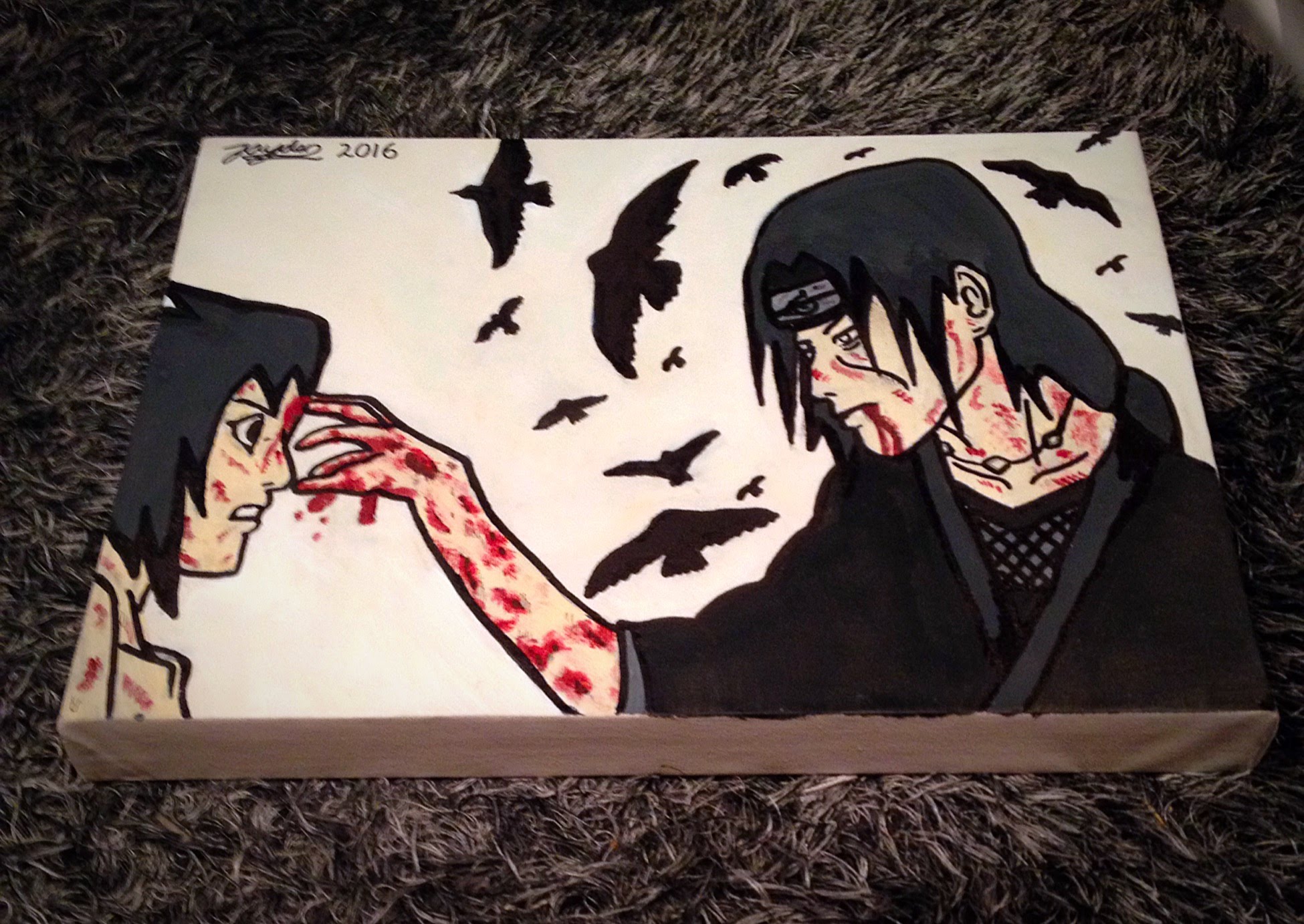 1950x1383 Painting Sasukai And Itachi Uchiha [Naruto] - Itachi Painting