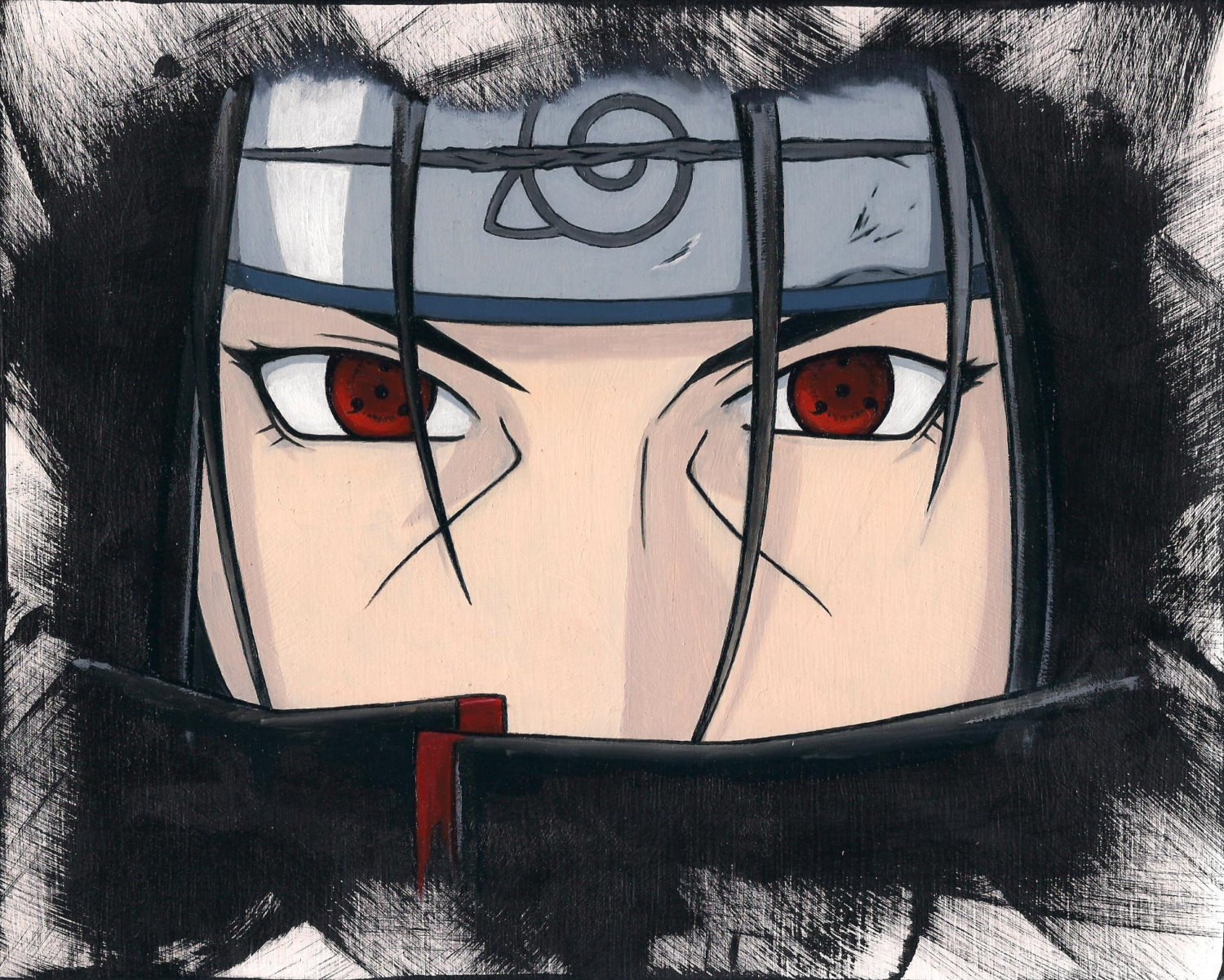 1500x1201 Sharingan Itachi Uchiha 2015 Boruto Oil Painting - Itachi Uchiha Painting