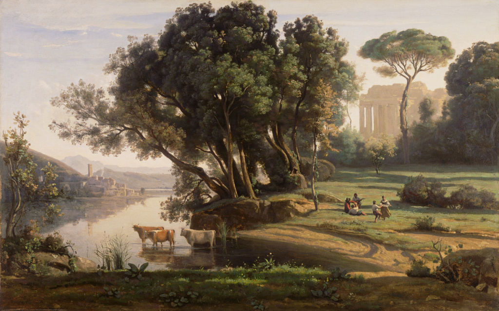 1024x639 Italian Landscape (Site D'Italie, Soleil Levant) (Getty Museum) - Italian Landscape Painting