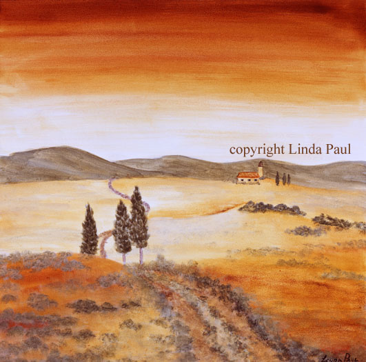 531x525 Tuscany Italy Landscape Art Of Tuscany Italy - Italian Landscape Painting