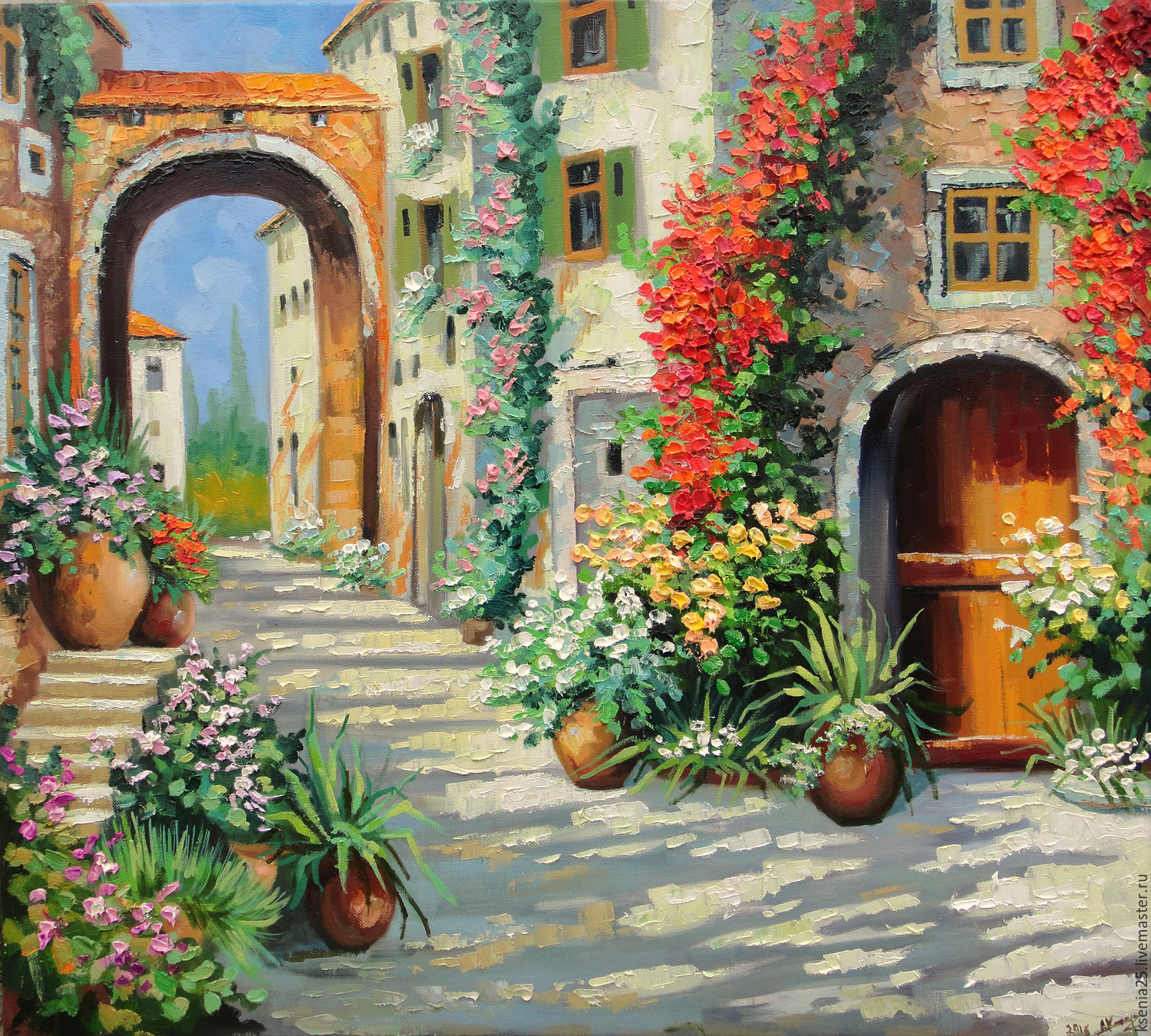 1500x1350 Oil Painting Italian Street Shop Online On Livemaster - Italian Oil Painting