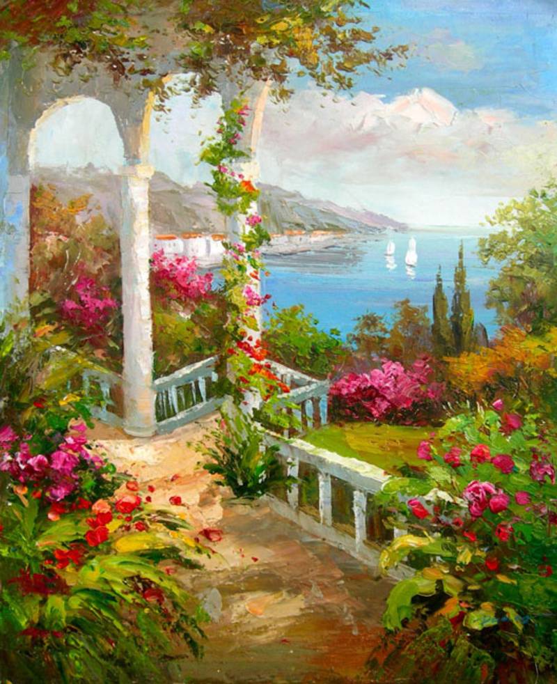 800x982 Pictures Oil Paintings Of Italy, - Italian Oil Painting