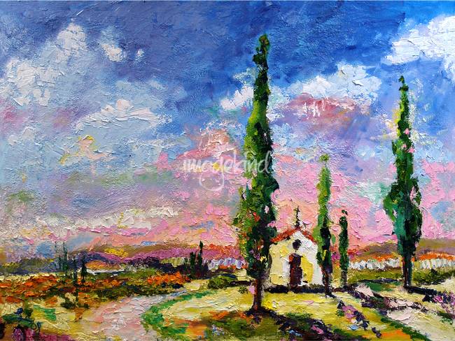 650x488 Tuscany Italy - Italian Oil Painting