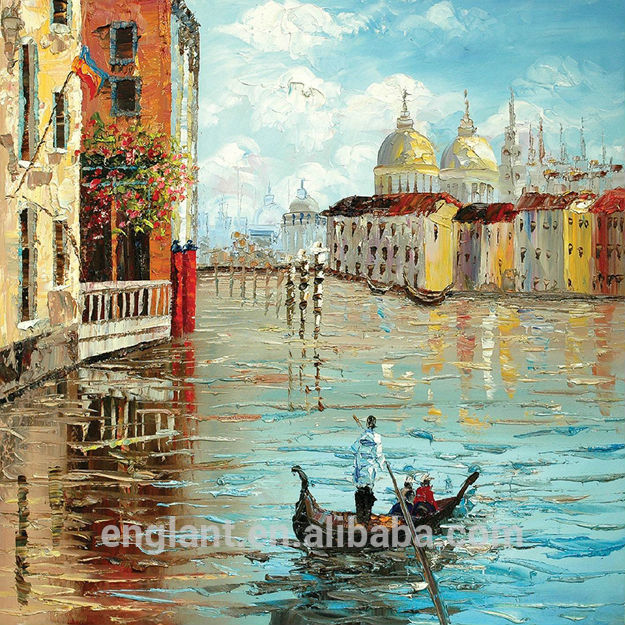 625x625 Venience Italy Landscape Sailing Boat Oil Painting - Italian Oil Painting