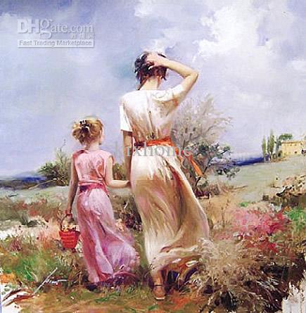 435x445 High Quality,oil Paint,woman Painting,italian Paintings,tuscan - Italian Oil Painting
