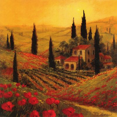 400x400 Tuscan Paintings Tuscany Painting By Italian Artist Outdoors - Italian Painting