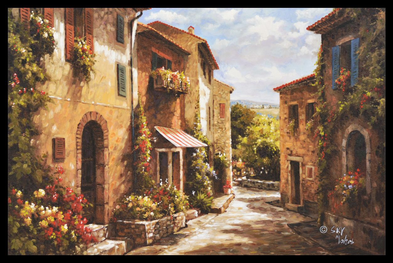 Italian Villa Painting at PaintingValley.com | Explore collection of ...