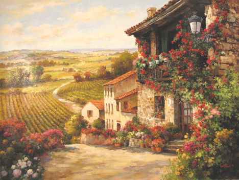 468x352 The Art Of Paul Guy Gantner - Italian Villa Painting