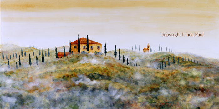 700x349 Tuscany Prints - Italian Villa Painting