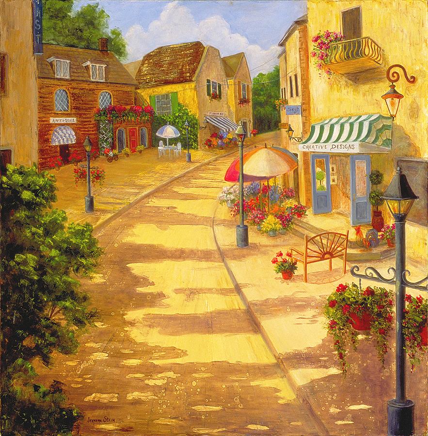 883x900 Italian Village Painting By Jeanene Stein - Italian Village Painting