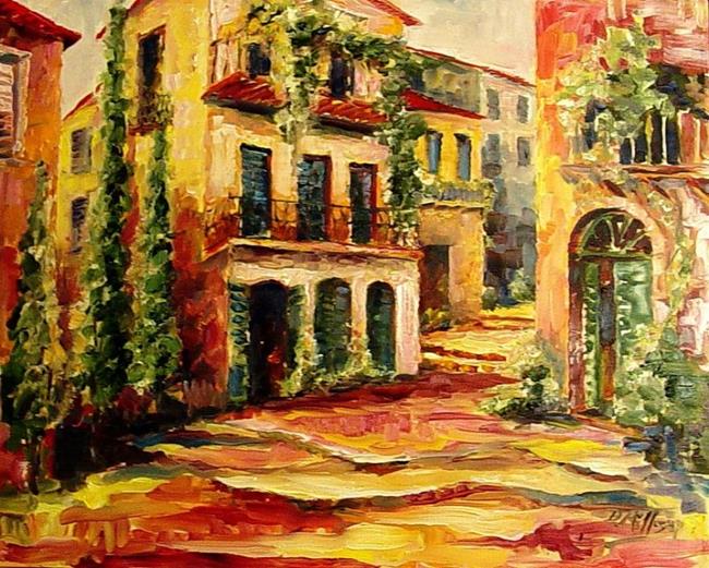 650x521 Italian Village Streets - Italian Village Painting