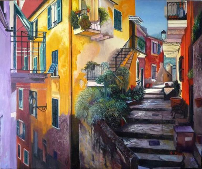 Italian Village Painting at PaintingValley.com | Explore collection of ...