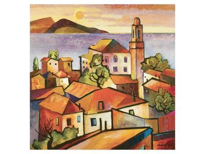400x300 Beautiful Italian Villages Artwork For Sale, Posters And Prints - Italian Village Painting