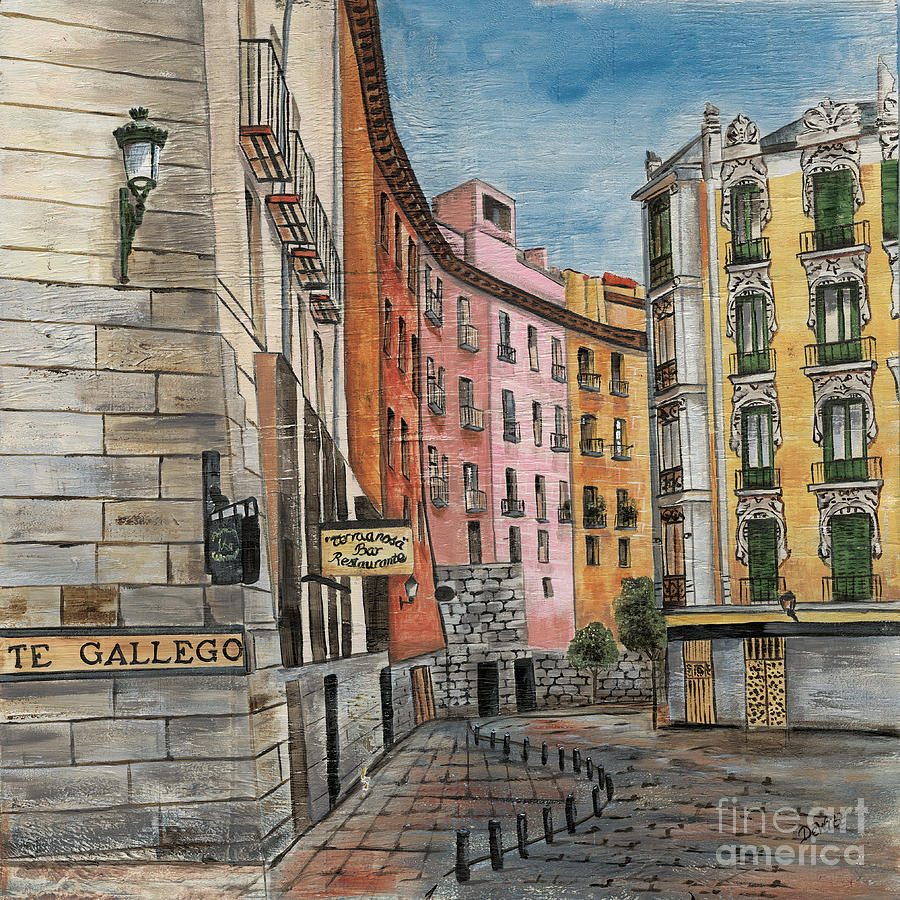 900x900 Italian Village 2 Painting By Debbie Dewitt - Italian Village Painting