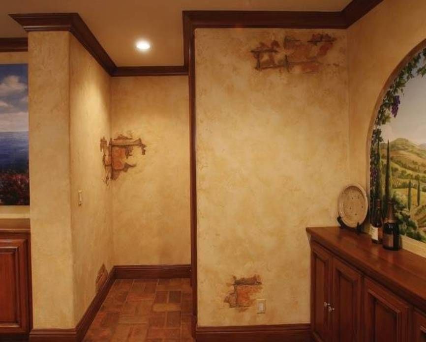 866x696 Home Design And Decor , Tuscan Wall Paint Ideas For Home Tuscan - Italian Wall Painting