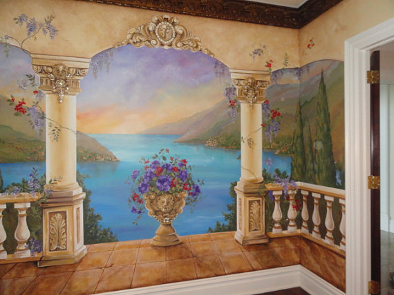570x428 Estimate For Custom Mural, Mediterranean Mural, Decorative - Italian Wall Painting