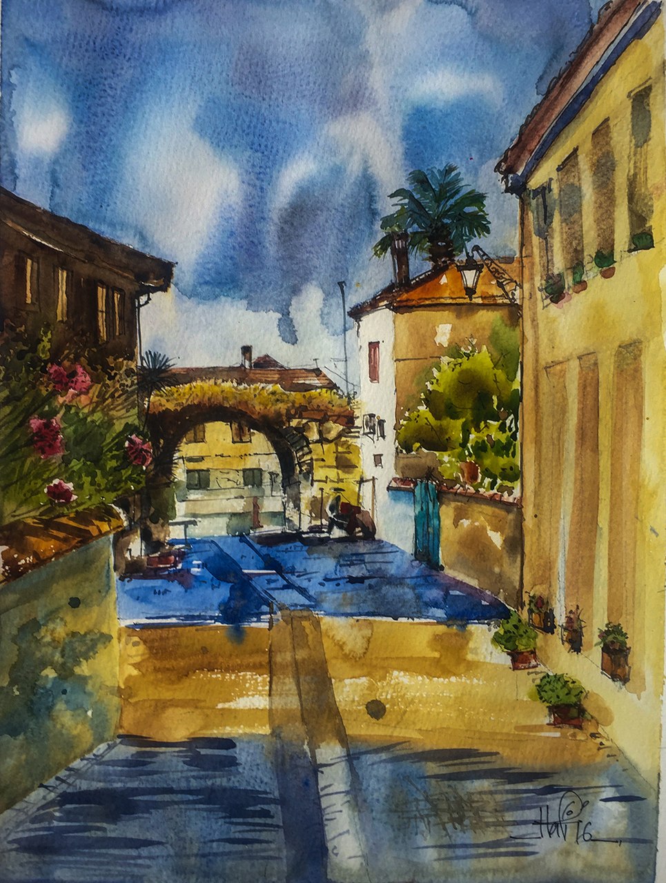 965x1280 Buy Italy Street I Handmade Painting By Mondeart. Code - Italy Painting