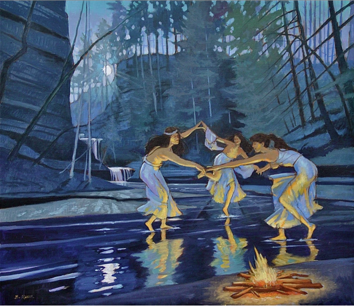 727x629 North Star's Exhibit Merges Myths And Reality Art - Ithaca Painting