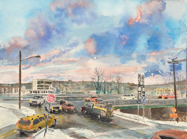 768x572 Poignancy In Watercolor Painter Tommy Beers - Ithaca Painting