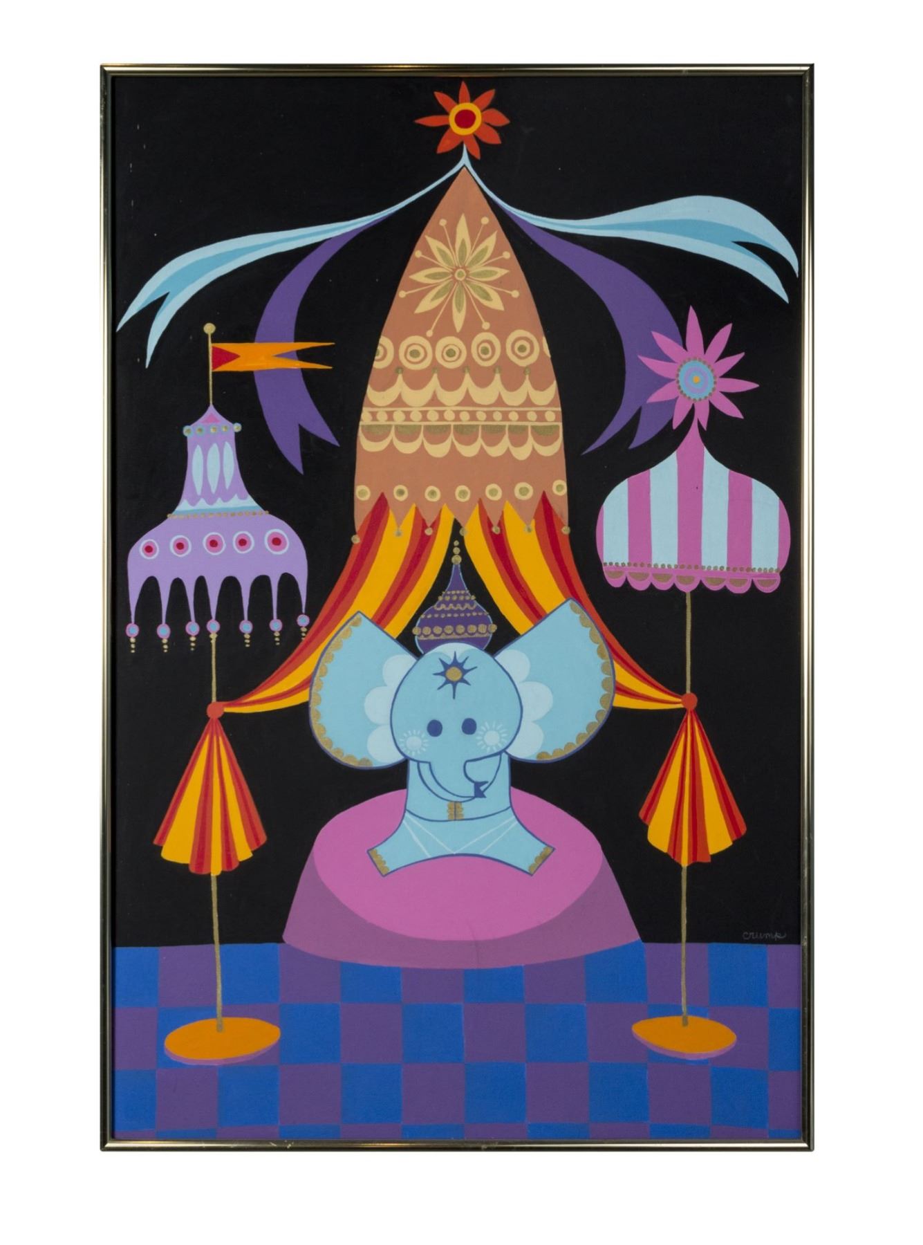 1335x1800 It's A Small World Elephant Painting By Rolly Crump. - Its A Small World Painting