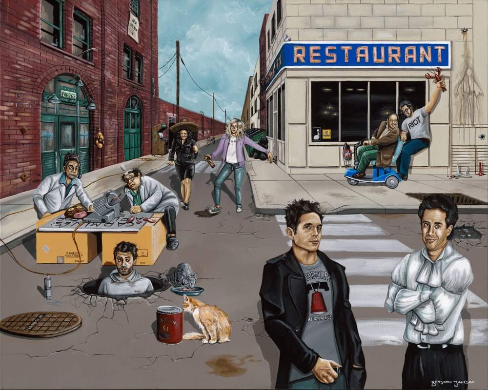 1000x800 It's Always Sunny In Philadelphia And Seinfeld Mash Up Painting - Its Always Sunny Painting