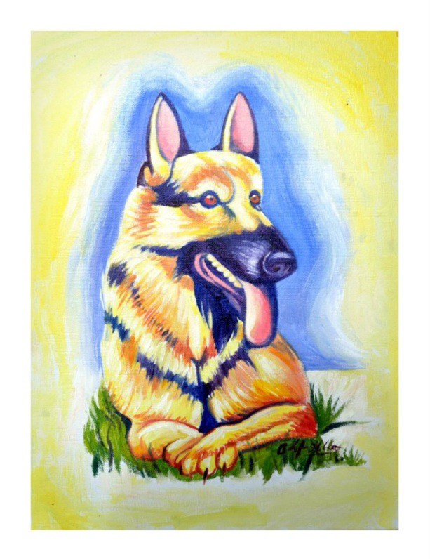 613x796 It's Always Sunny Hitler Dog Painting - Its Always Sunny Painting