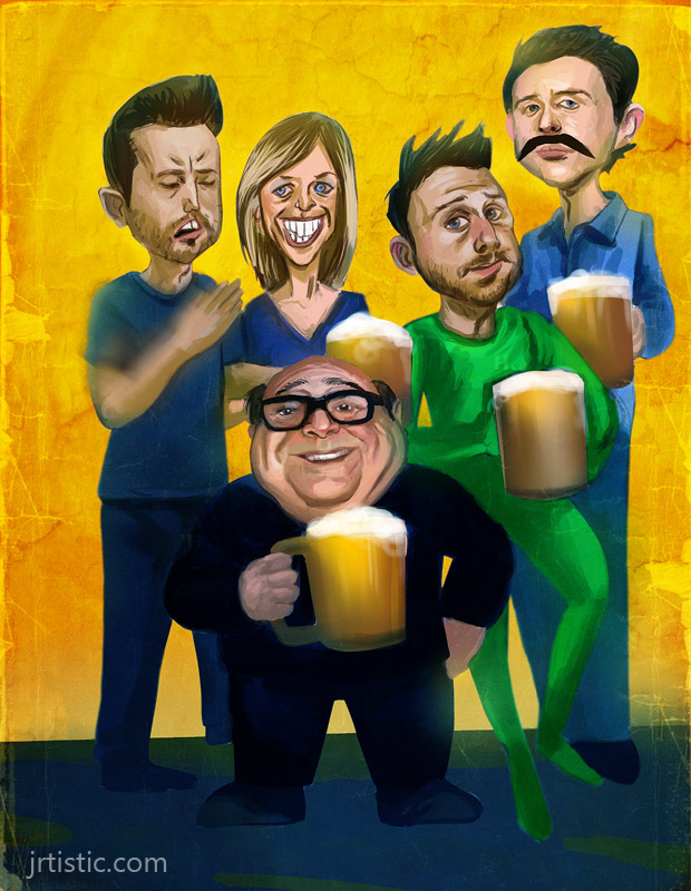 620x800 It's Always Sunny In Philly By Psmonkey - Its Always Sunny Painting