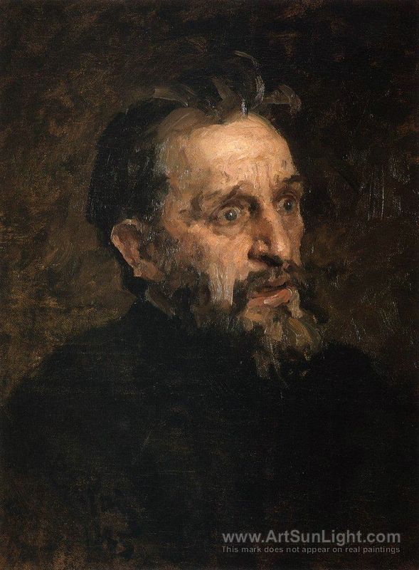 589x800 Portrait Of Painter Grigory Grigoryevich Myasoyedov. Study - Ivan The Terrible Painting