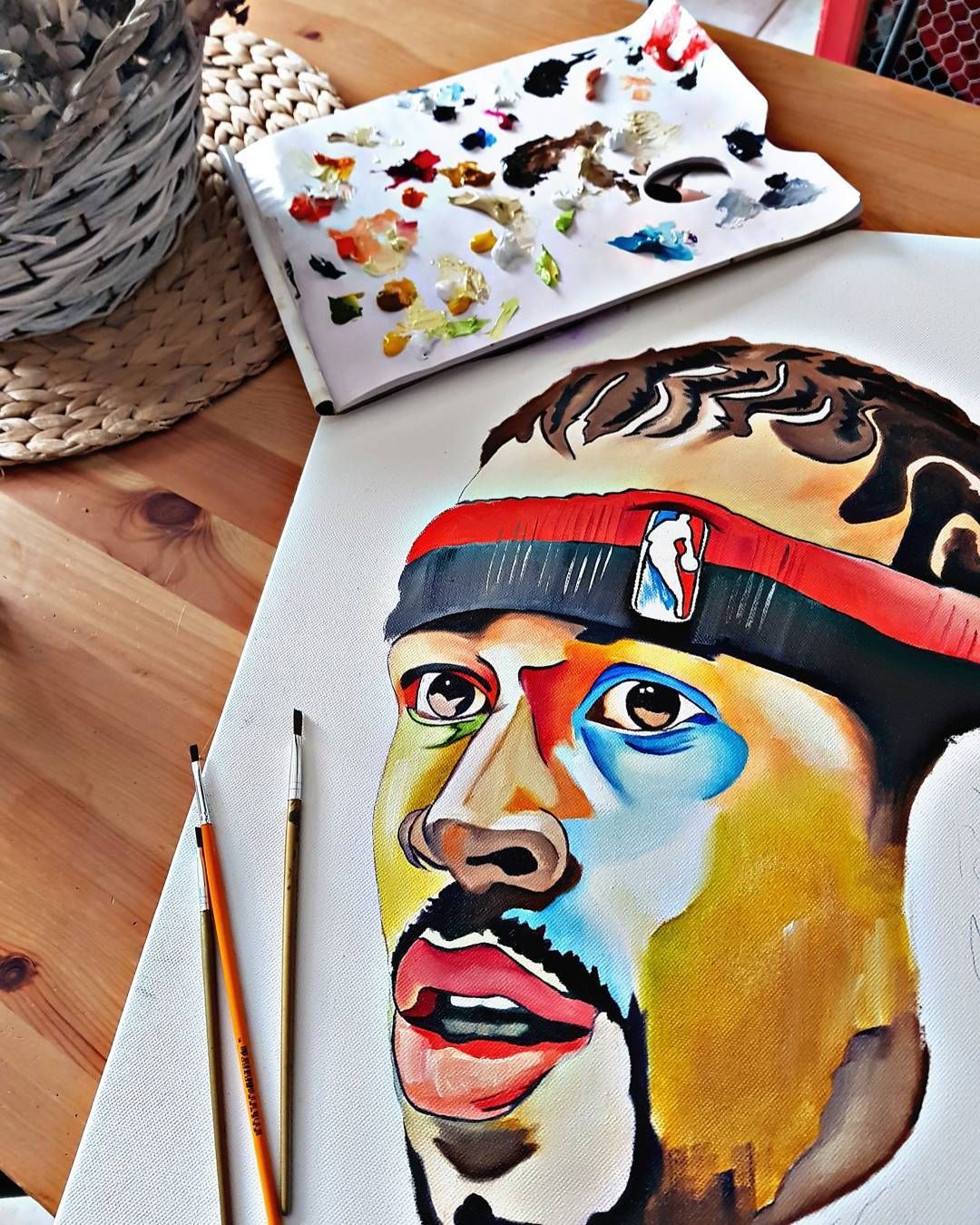 1080x1350 Allen Iverson In Progress. - Iverson Painting