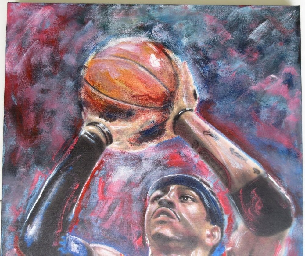 1000x838 Online Sports Memorabilia Auction Pristine Auction - Iverson Painting