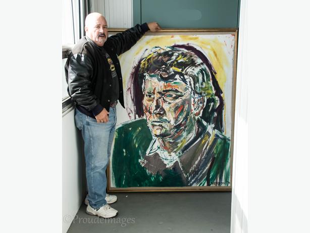 614x461 Philip Iverson Painting Titled Rick Burns Gloucester, Ottawa - Iverson Painting