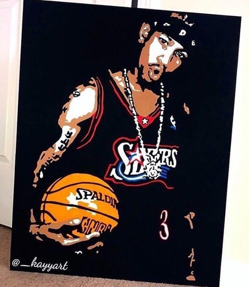 863x993 Rate This Ai Painting Out Of 10! Via @ Kayyart @ballgod Tags - Iverson Painting