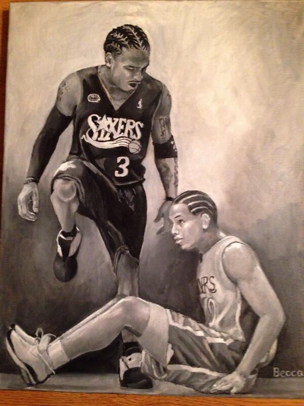600x800 Rebecca Dimaio Art On Twitter 11 By 14 Oil Painting Of Allen - Iverson Painting