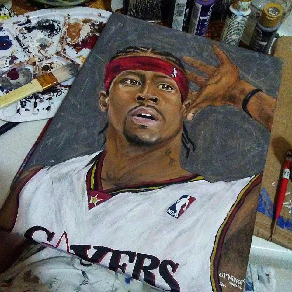 960x960 Allen Iverson Painting Art Allen Iverson - Iverson Painting