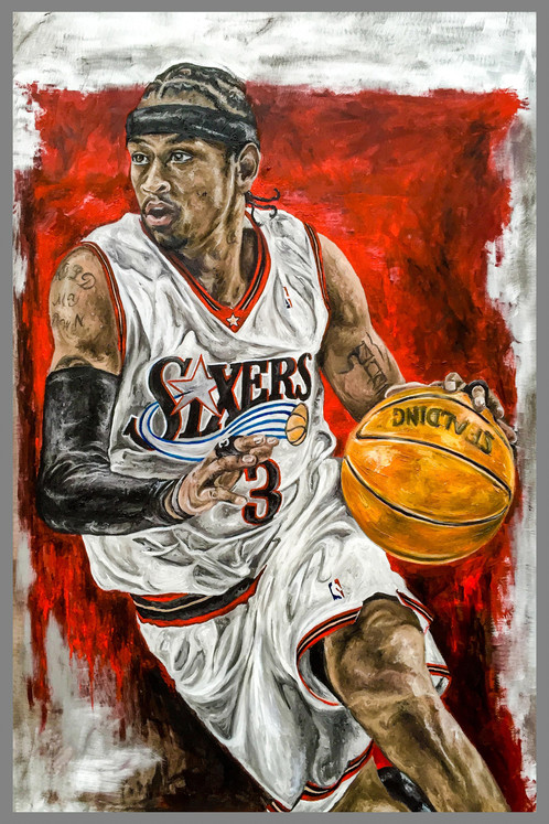 498x747 Allen Iverson Game Changer - Iverson Painting