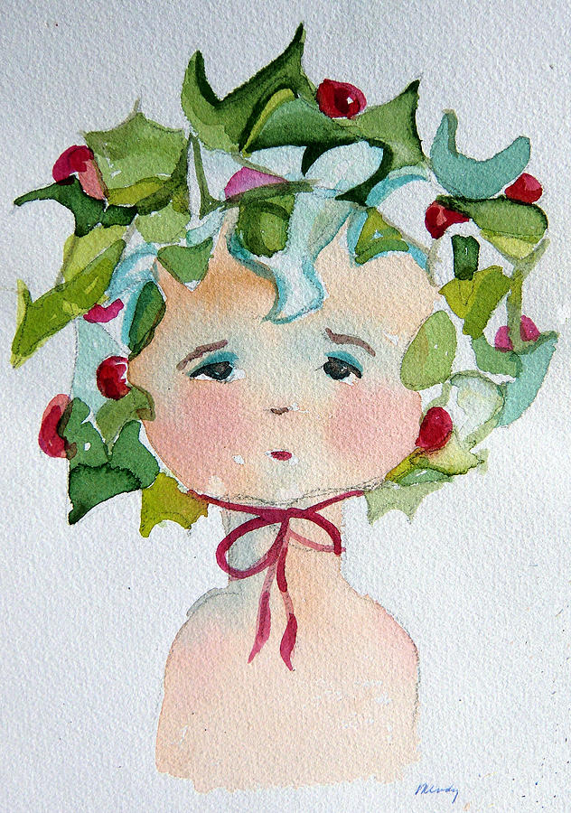 632x900 Little Miss Innocent Ivy Painting By Mindy Newman - Ivy Painting
