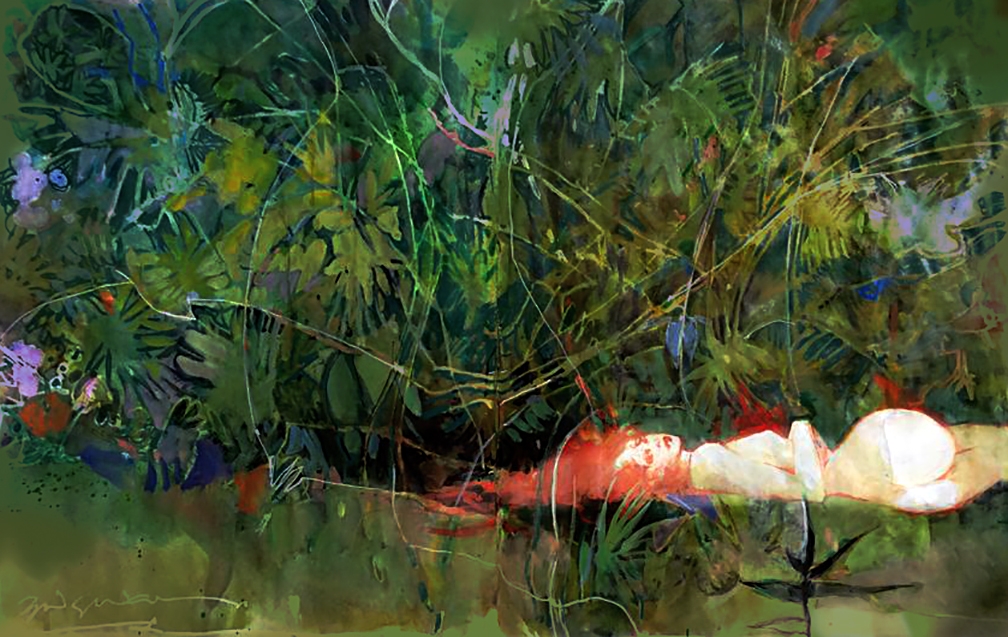 1008x637 Bill Sienkiewicz Poison Ivy Painting, In Sal Abbinanti's Bill - Ivy Painting
