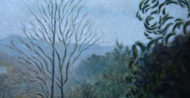 640x330 Ron Ogle Artwork Detail From Above The Middle Fork Of Ivy - Ivy Painting