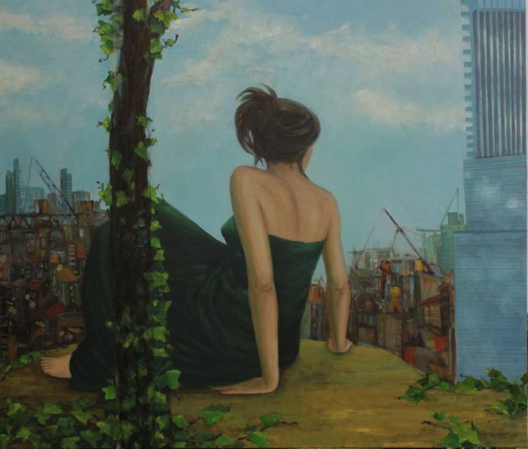 770x654 Saatchi Art Ivy Painting By - Ivy Painting