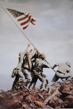 247x370 Usmc Flag Raising On Iwo Jima In Wwii Painting Anysize 50% Off - Iwo Jima Flag Raising Painting