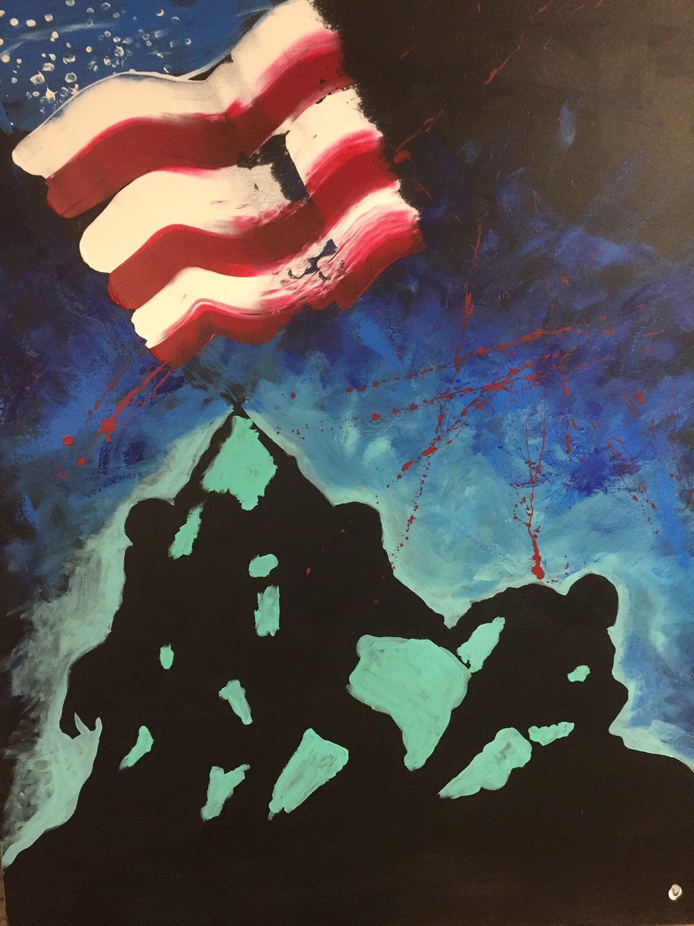 1000x1333 Fox Amp Friends Ii Joe Everson Art - Iwo Jima Flag Raising Painting