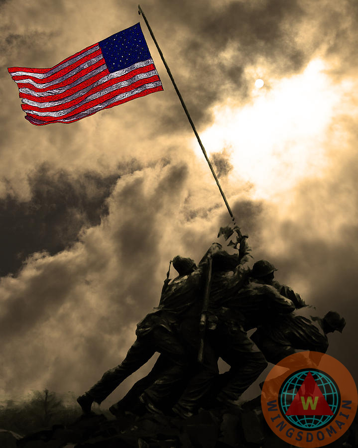 719x900 Raising The Flag At Iwo Jima By Wingsdomain Art And Photography - Iwo Jima Painting