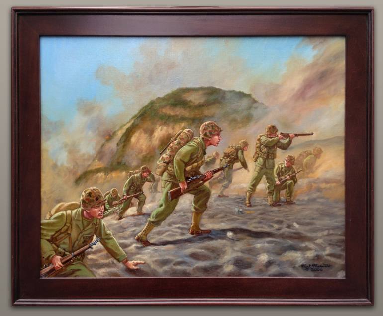 770x635 Saatchi Art Iwo Jima Painting By Mark Maritato - Iwo Jima Painting
