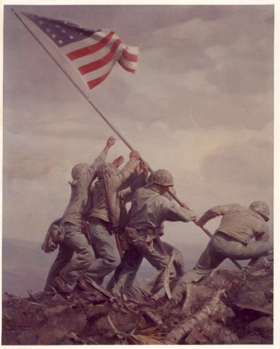 572x713 Don'T Eat The Salt Water Taffy If It Glows Iwo Jima Photo, Iwo - Iwo Jima Painting